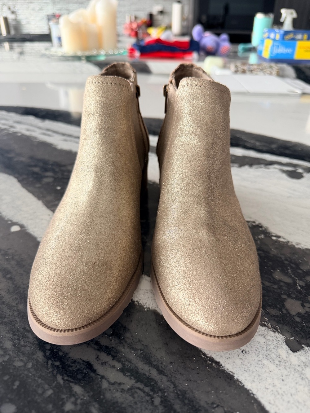 Reef Metallic Gold Ankle Booties